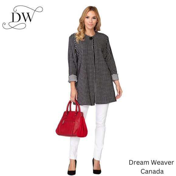 Black & White Jacket | Joseph Ribkoff Style 193823 - Picture 1 of 7